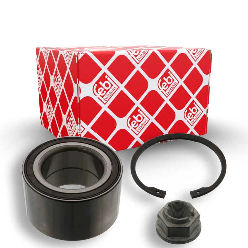 Image of FEBI BILSTEIN 40682 Wheel bearing kit with axle nut, with retaining ring Wheel Bearing Kit (654)