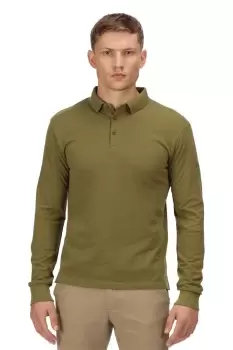 Image of Coolweave Cotton Kaleb' Long Sleeve Polo Shirt