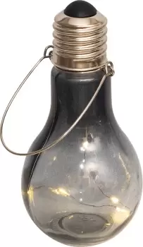 image of LED Battery Operated Glass Lamp - Smoke