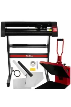 Clam Heat Press 38 x 38cm & 720mm Vinyl Cutter Bundle