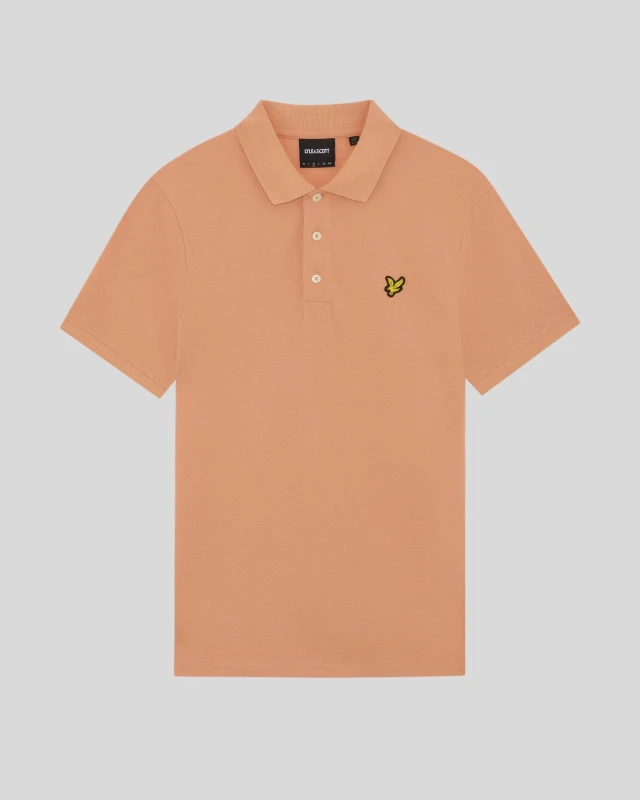 Image of Lyle & Scott Mens Cotton Polo Shirt in Brown