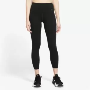 image of Nike Universa Womens Medium-Support High-Waisted 7/8 Leggings with Pockets - Black