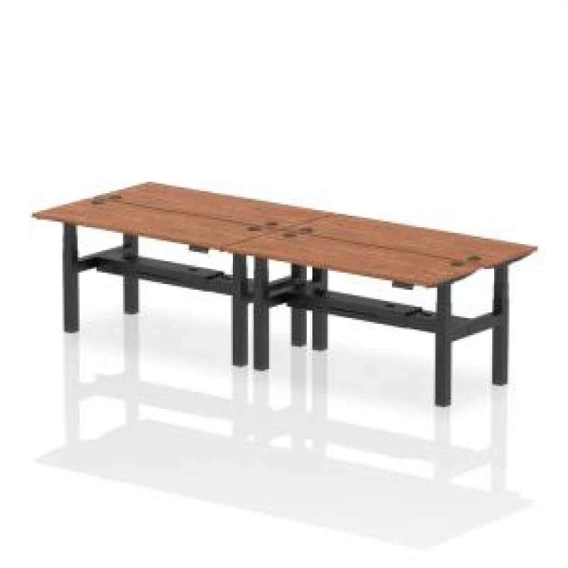 Image of Air Back-to-Back 1600 x 600mm Height Adjustable 4 Person Bench Desk DYNHA02238