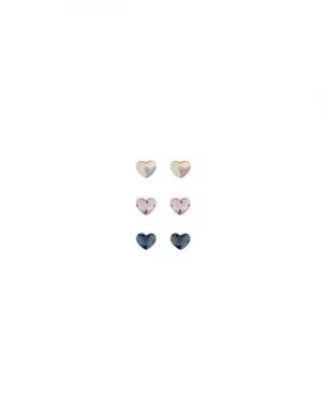 Image of Simply Silver 3 Pack Heart Earrings