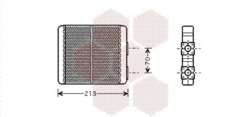 Image of VAN WEZEL Heater matrix VAN WEZEL 13006226