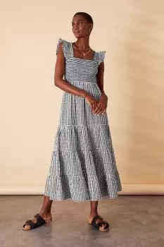 Image of Gingham Tiered Dress