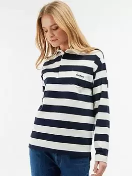 Image of Barbour Barbour Ellison Top -navy Stripe, Blue, Size 12, Women