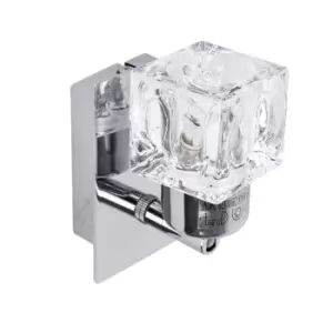 image of Ritz Ice Cube Pair of Silver Indoor Wall Spotlight