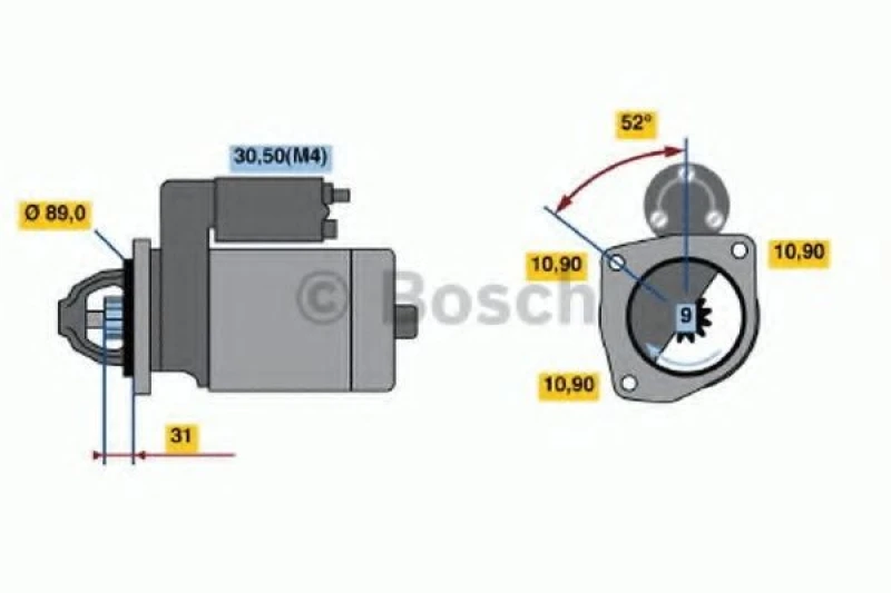 Image of Starter motor Bosch 0 986 011 140