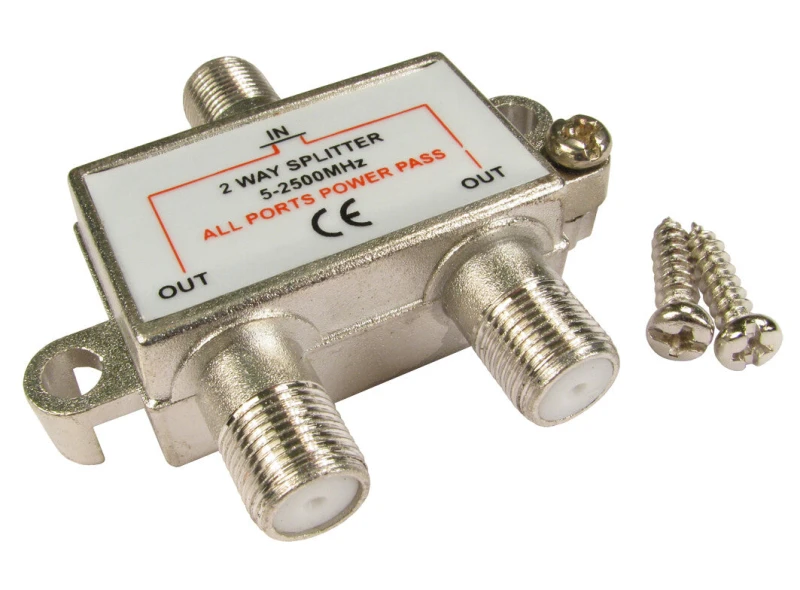 Image of Cables Direct Cables Direct F-Connector Splitter 2FCONN-SPLITTER
