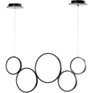 image of Onli Rings Bar Pendant Ceiling Light Black