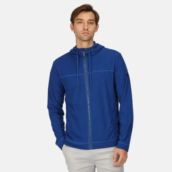 image of Regatta Mens Shorebay Full Zip Hooded Fleece Jacket S - Chest 37-38' (94-96.5cm) Royal Blue RMA531-520-S