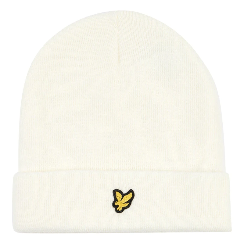Image of Lyle and Scott Eagle Beanie - White White Junior