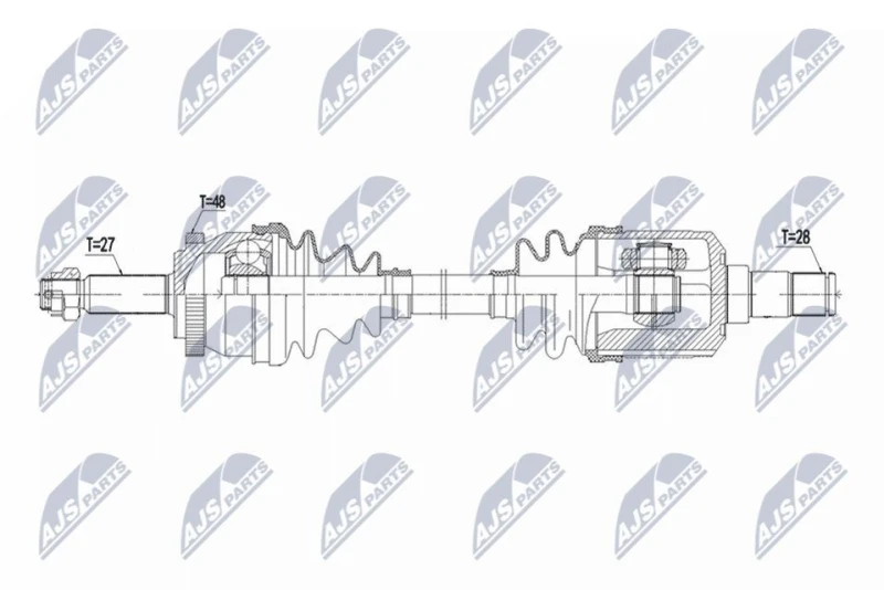 Image of NTY NPW-KA-415 Drive shaft Front Axle Right Drive Shaft (13)