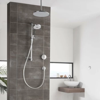 image of Aqualisa Unity Q Digital Shower Concealed Dual 250mm Drencher & Handset Chrome