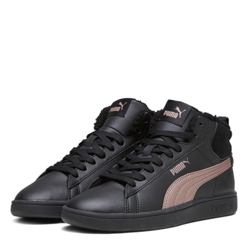 Image of Puma Mens Smsh Mid Wtr Low-Top Trainers Puma Black male 5 (38)