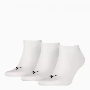 Image of PUMA Unisex Plain Sneaker Trainer Socks 3 Pack, White, size 2.5-5, Clothing