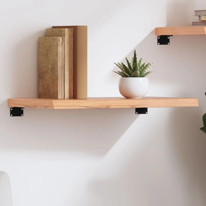 Image of VIDAXL Vidaxl - Wall Shelf Light Brown 60x30x(2-4) cm Treated Solid Wood Oak 8720845813666