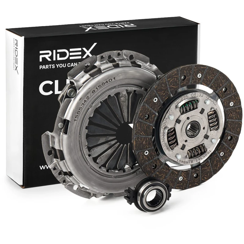 Image of RIDEX 479C0031 Clutch with bearing(s), three Piece, for vehicles with push type clutch Clutch Kit (479)