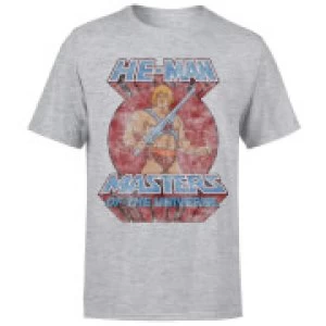 Image of He-Man Distressed Mens T-Shirt - Grey - 3XL