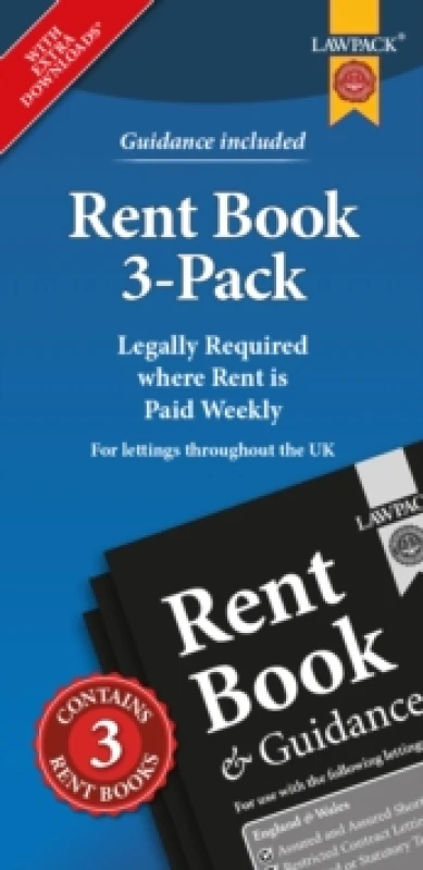 Image of Rent Books 3 Pack : Legally Required where Rent is Paid Weekly Paperback / softback