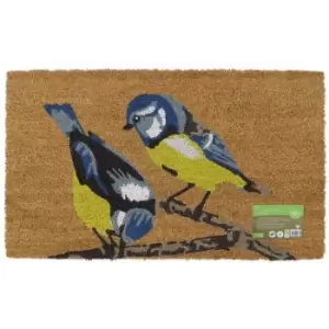 Eco-Friendly Latex Backed Coir Door Mat, Birds - JVL