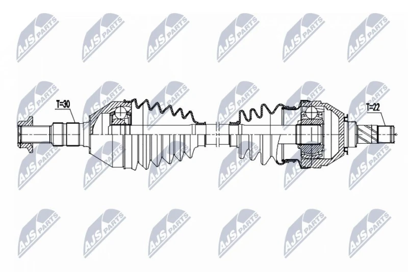 Image of NTY NPW-PL-176 Drive shaft Manual Transmission, Front Axle Right Drive Shaft (13)
