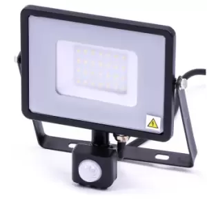 image of V-Tac 461 Vt-30-S 30W Pir Sensor Floodlight 4000K Black