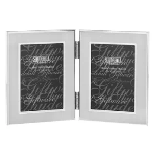 Image of Plain Silver Frame 2x3 Double Folding Portrait