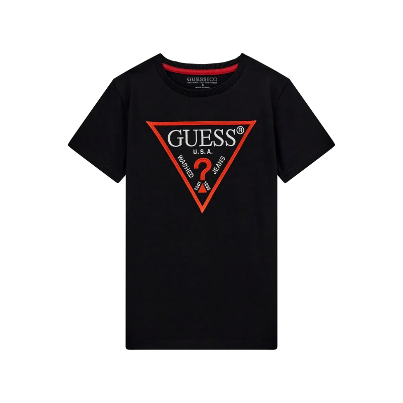 Image of Guess Child's 1981 logo T-Shirt Guess Noir Unisex 8 ans