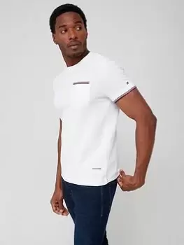 Image of Tommy Hilfiger Honey Comb Pocket Tee - White Size M Men