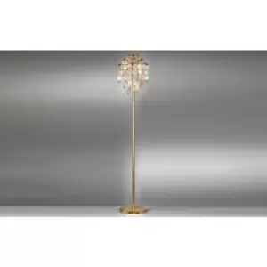 image of Onli Ruben Gold Glass Floor Lamp, Mother Of Pearl