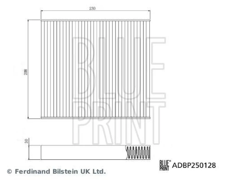 Image of Blue PRINT Pollen filter Blue PRINT ADBP250128