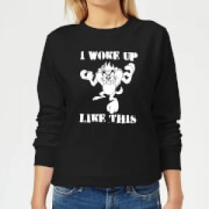 Image of Looney Tunes I Woke Up Like This Womens Sweatshirt - Black - XL
