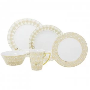 Image of Biba Manhattan Cereal Bowl - Cream/ Gold