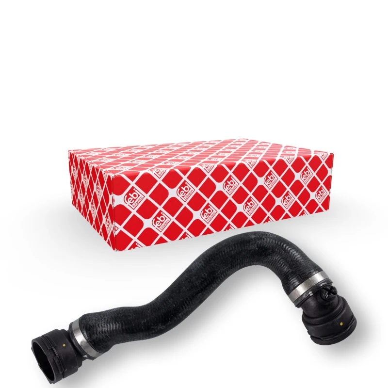 Image of FEBI BILSTEIN 103889 Radiator Hose EPDM (ethylene propylene diene Monomer (M-class) rubber), Upper Right, with quick couplers EPDM (ethylene propylene
