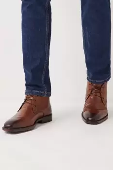 Image of Mens Robert Leather Lace Up Smart Chukka Boots
