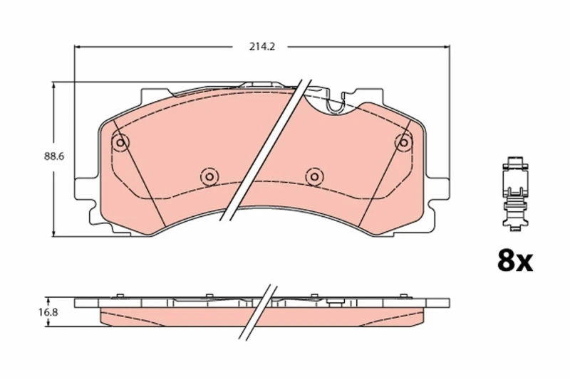 Image of Brake pad set TRW GDB2235
