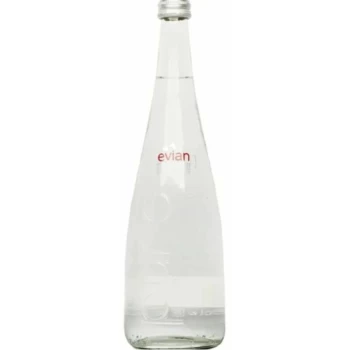 image of Mineral Water - Glass Bottle - 750ml x 12 - 703559 - Evian