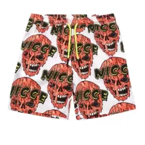 Image of Nicce Cranium Shorts - White