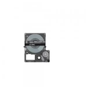Image of Epson LK-5BWJ White on Matte Black Tape Cartridge 18mm - C53S672083