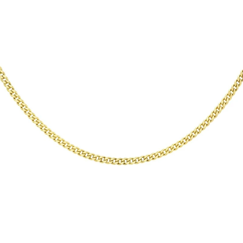 Image of Be You 9ct Gold Diamond Cut Curb Chain Gold One Size