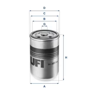 Image of UFI 24.307.00 Fuel Filter