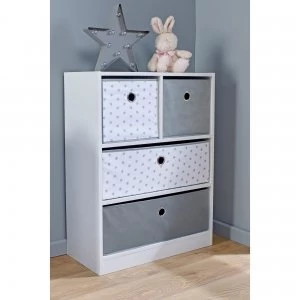 Image of Jazz 2+2 Cube Storage Unit with Printed Stars and Drawers
