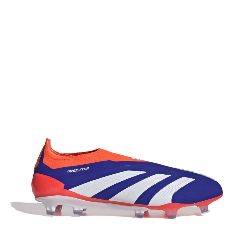 Image of adidas Predator 24 Elite Laceless Firm Ground Football Boots Blue/Wht/Red male 9.5 (44)