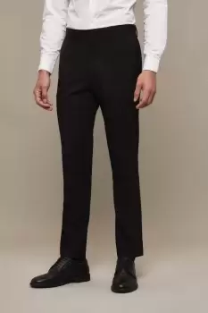 image of Mens Skinny Fit Black Smart Trousers