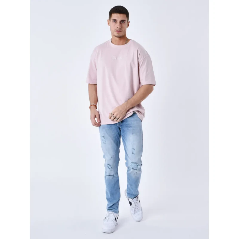 Image of Project X Paris Embroidered logo T-Shirt Project X Paris Rose Male XS
