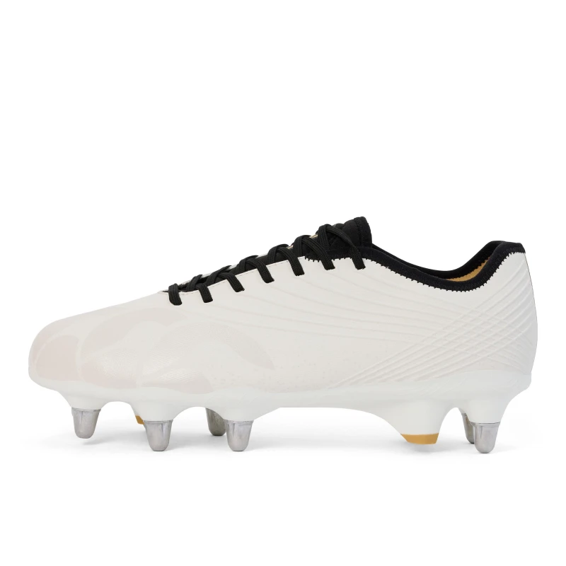 Image of Canterbury Stampede Groundbreak Pro Mens Soft Ground Rugby Boots White male 8 (42.5)
