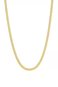 image of 14K Gold Plated Recycled Fine Cobra Snake Chain Necklace - Gift Pouch