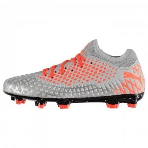 Image of Puma Future 4.4 Childrens Firm Ground Football Boots - Glacial/NrgyRed